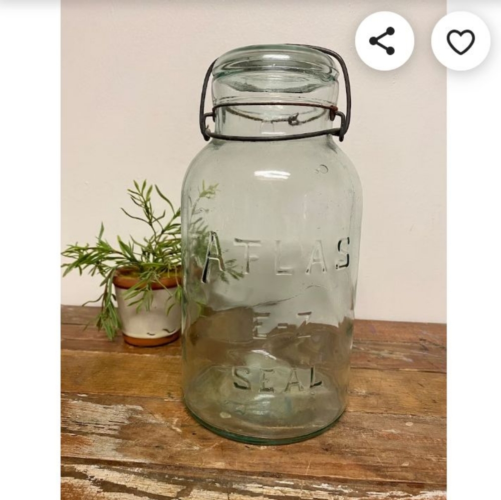 Vintage ATLAS lock top jars